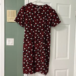 Vintage 80s red and black dress